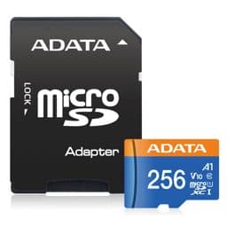 Foto: ADATA CARD MICROSDHC       256GB UHS-I CL10 100/20 MB/s W/1 Adap.