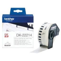 Foto: Brother Endlosetiketten Papier weiß, 30,48 m x 12 mm   DK-22214