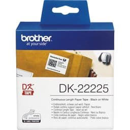 Foto: Brother Endlosetiketten Papier weiß, 30,48 m x 38 mm   DK-22225