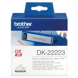 Foto: Brother Endlosetiketten Papier weiß, 30,48 m x 50 mm   DK-22223