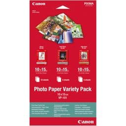 Foto: Canon VP-101 Photo Paper Variety Pack 10x15 cm, 1x10 u. 2x5 Blatt