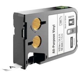 Foto: Dymo XTL Schriftband Vinyl perm. 12 mm x 7 m schwarz auf weiß