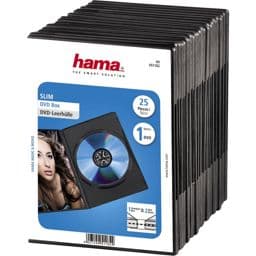 Foto: 1x25 Hama DVD-Leerhülle Slim 50% Platzsparnis 51182