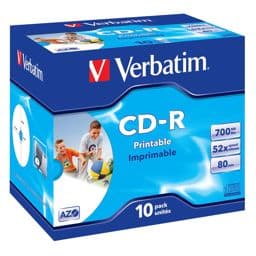 Foto: 1x10 Verbatim Data Life Plus JC CD-R 80 / 700MB, 52x, printable