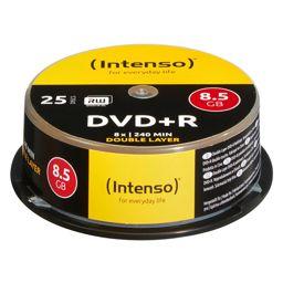 Foto: 1x25 Intenso DVD+R 8,5GB 8x Speed, Double Layer Cakebox