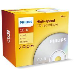 Foto: 1x10 Philips CD-R 80Min 700MB 52x JC