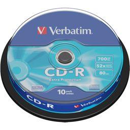 Foto: 1x10 Verbatim CD-R 80 / 700MB 52x Speed Extra Protection CB