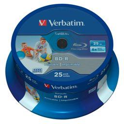 Foto: 1x25 Verbatim BD-R Blu-Ray 25GB 6x Speed DL Wide Printable CB